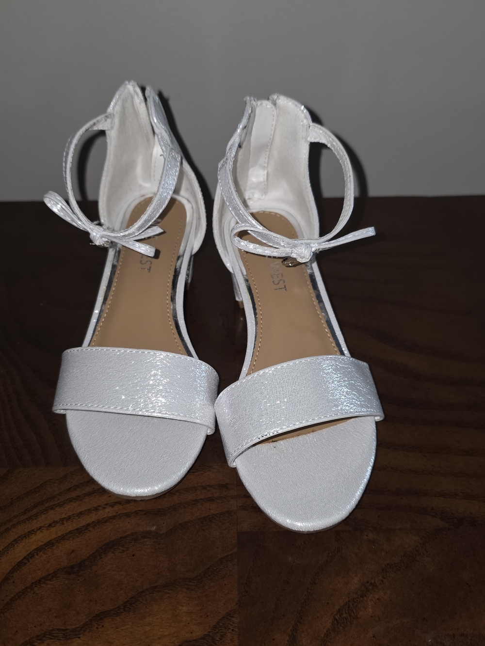 Girls' Silver Ankle-Strap Dress Sandals